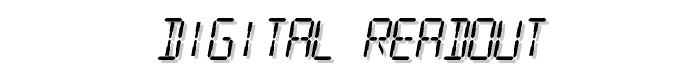 Digital Readout font